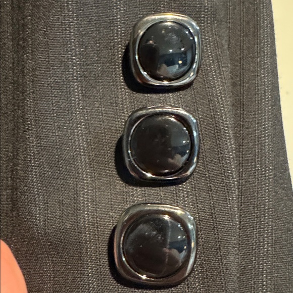 Antonio Melani Charcoal Pinstripe Blazer Structured Tailored Jacket Size 4 - Picture 4 of 8